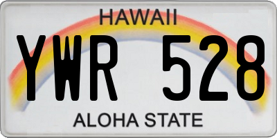 HI license plate YWR528
