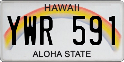 HI license plate YWR591