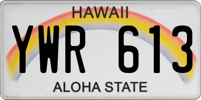 HI license plate YWR613