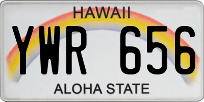 HI license plate YWR656
