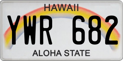 HI license plate YWR682