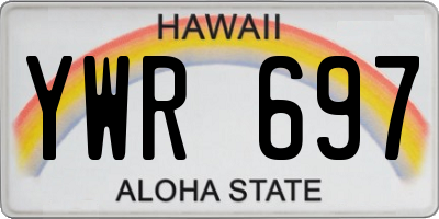 HI license plate YWR697