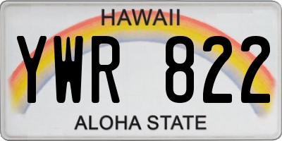 HI license plate YWR822