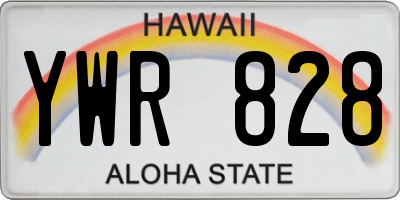HI license plate YWR828