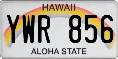 HI license plate YWR856