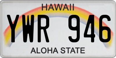HI license plate YWR946