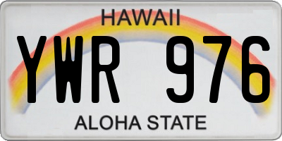 HI license plate YWR976