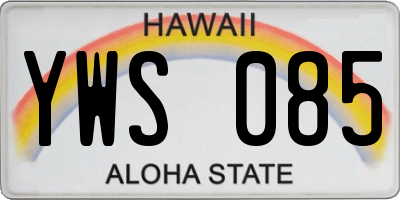 HI license plate YWS085