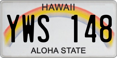 HI license plate YWS148
