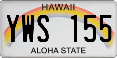 HI license plate YWS155