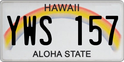 HI license plate YWS157