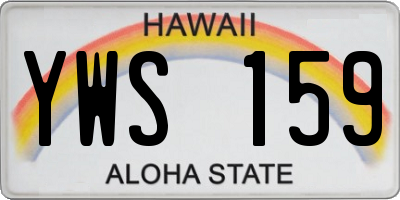 HI license plate YWS159