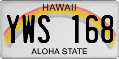 HI license plate YWS168