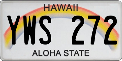 HI license plate YWS272
