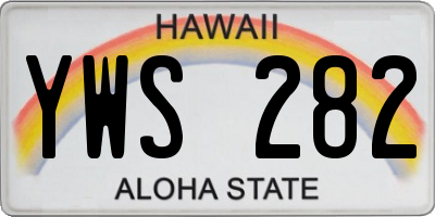 HI license plate YWS282