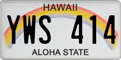 HI license plate YWS414