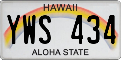 HI license plate YWS434