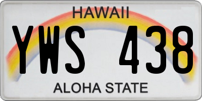 HI license plate YWS438