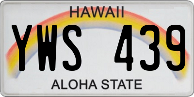 HI license plate YWS439