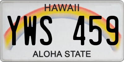 HI license plate YWS459