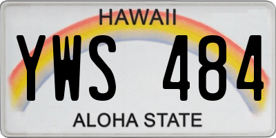 HI license plate YWS484
