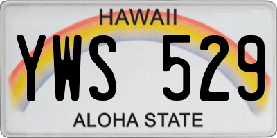 HI license plate YWS529