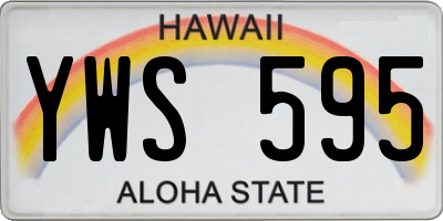 HI license plate YWS595