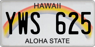 HI license plate YWS625