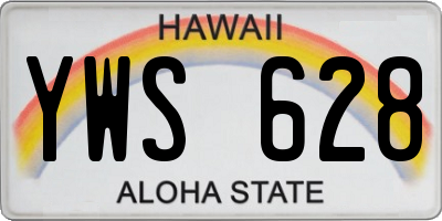 HI license plate YWS628
