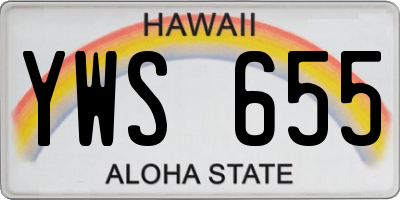 HI license plate YWS655