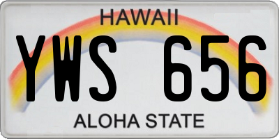 HI license plate YWS656