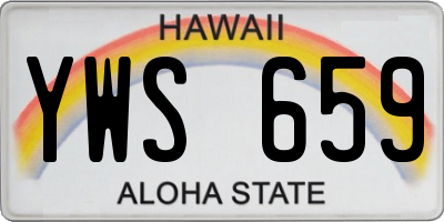 HI license plate YWS659