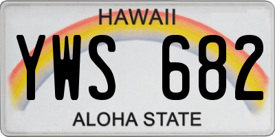 HI license plate YWS682