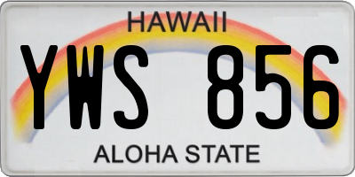HI license plate YWS856