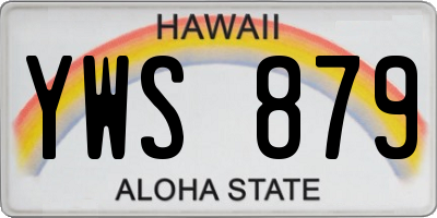 HI license plate YWS879