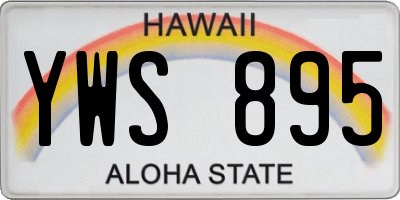 HI license plate YWS895