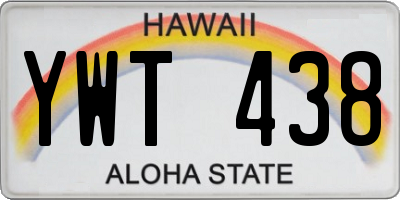 HI license plate YWT438