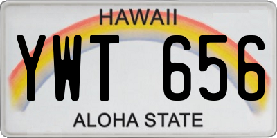 HI license plate YWT656
