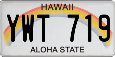HI license plate YWT719