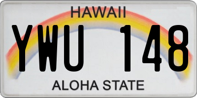 HI license plate YWU148
