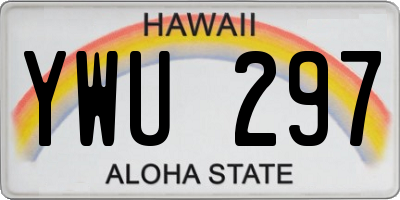 HI license plate YWU297