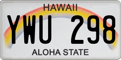 HI license plate YWU298