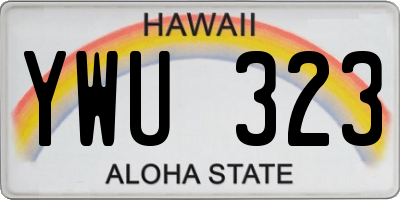HI license plate YWU323