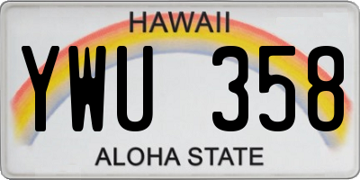 HI license plate YWU358