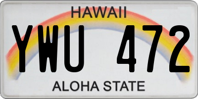 HI license plate YWU472