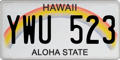 HI license plate YWU523