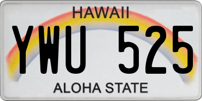 HI license plate YWU525