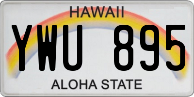 HI license plate YWU895