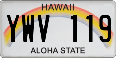 HI license plate YWV119