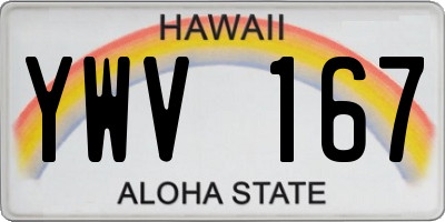 HI license plate YWV167